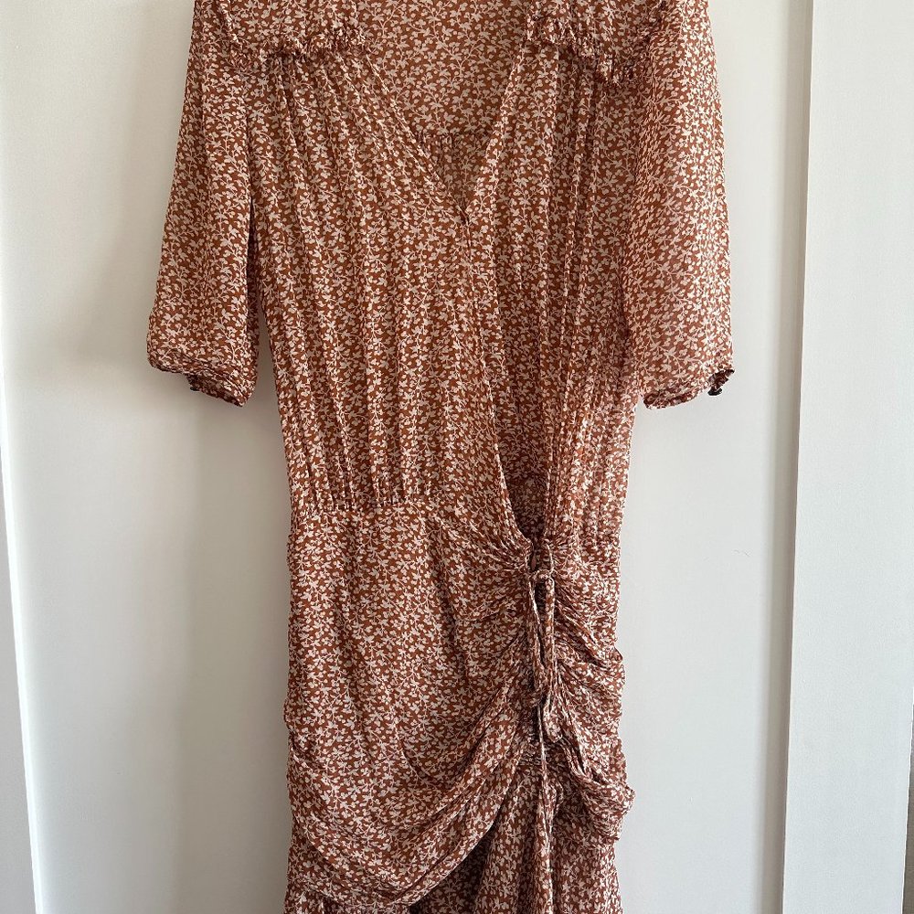 Veronica Beard Silk Mini Wrap Dress